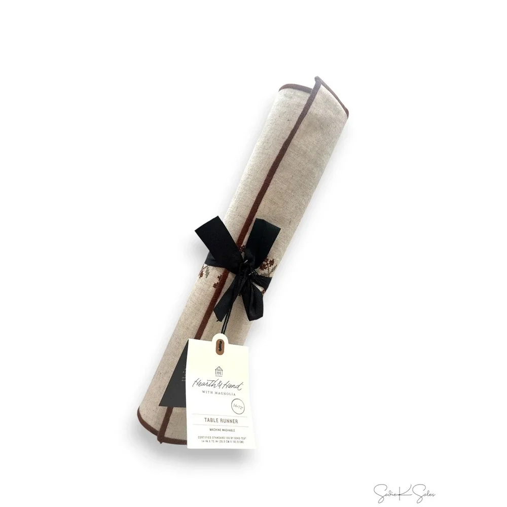 14x72 Table Runner Cream Stitched Icon - Hearth & Hand Magnolia, Target Fall